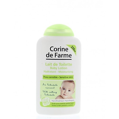 Kem dưỡng da và làm sạch dịu nhẹ cho bé da khô chàm Corine De Farme Baby Lotion 250ml/500ml