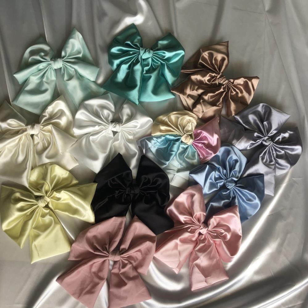 Dây buộc tóc cặp tóc hình nơ xinh xắn cho nữ Bản To Scrunchies Phong Cách Tiểu Thư Hàn Quốc