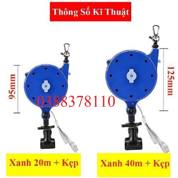 Cuộn Dây Cáp Bảo Hiểm Cần Câu 20m 40m Dạng Hộp - DBH 1