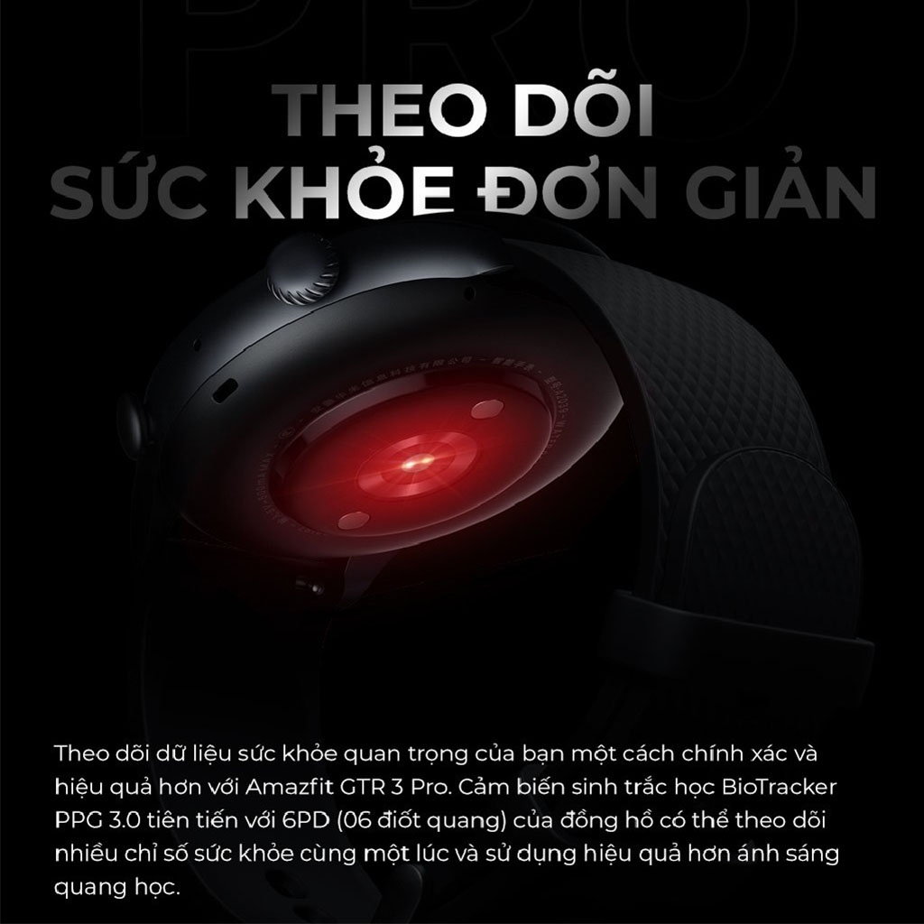 Đồng hồ thông minh Amazfit GTR 3 Pro - Hàng Chính Hãng