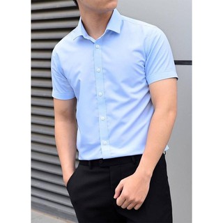 Áo sơ mi nam ngắn tay vải lụa