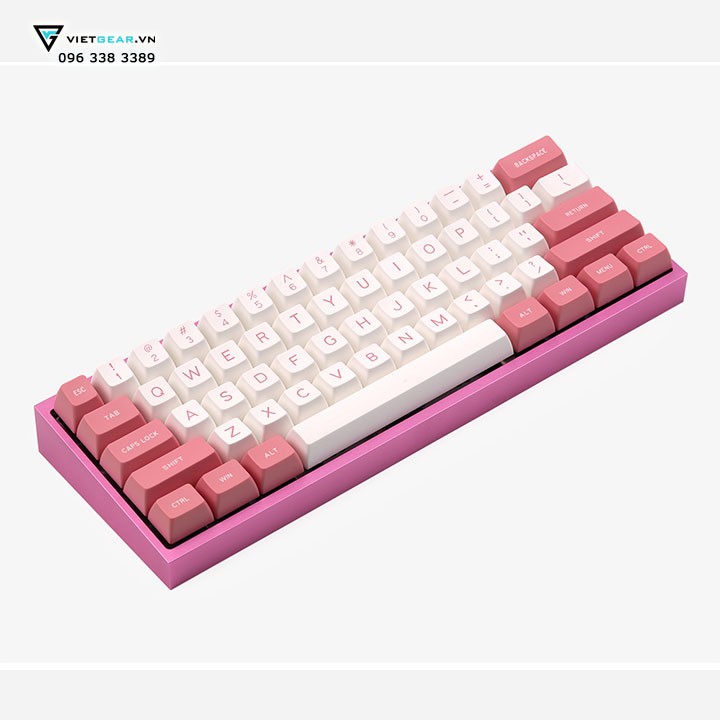 [Mã SKAMSALE03 giảm 10% đơn 200k] Bộ nút bàn phím cơ keycap SA Maxkey Pink White 130 nút