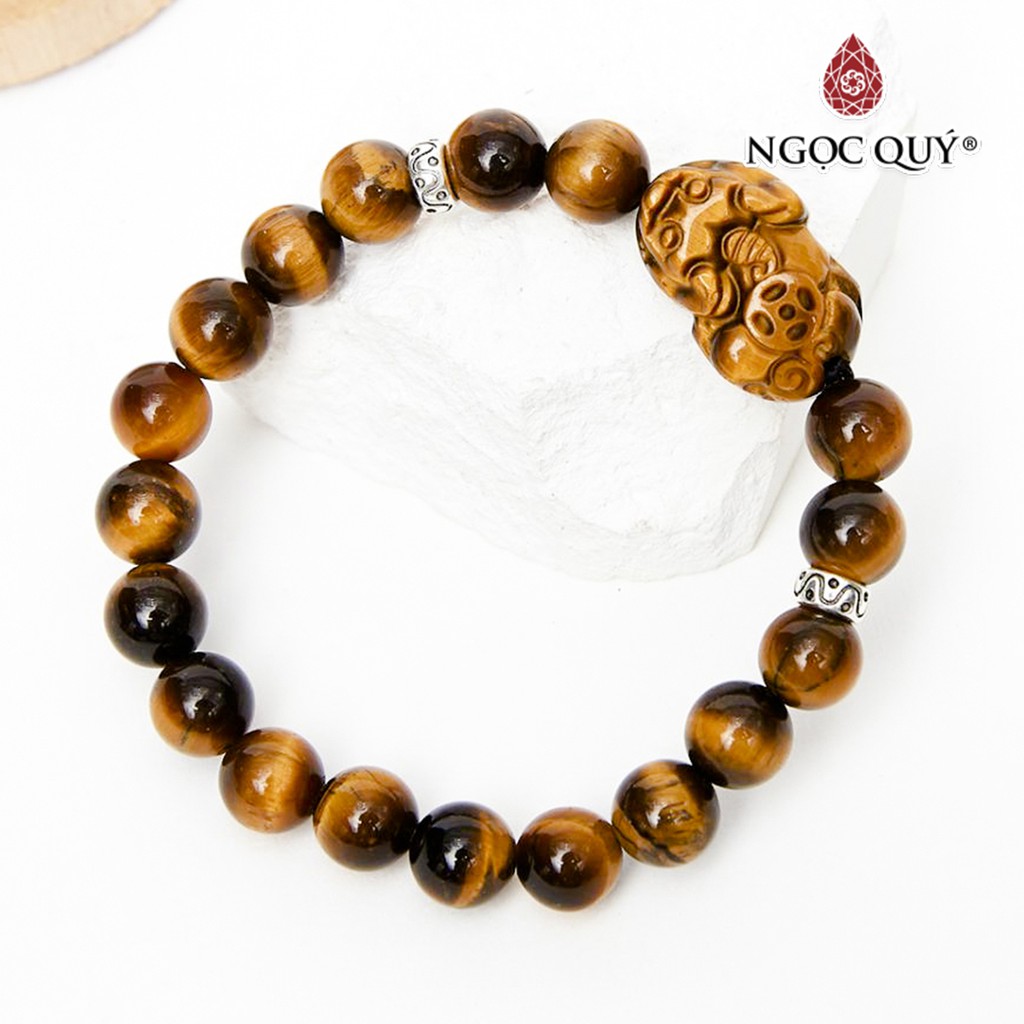 Vòng tay đá mắt hổ tỳ hưu tiger's eye quartz - Ngọc Quý