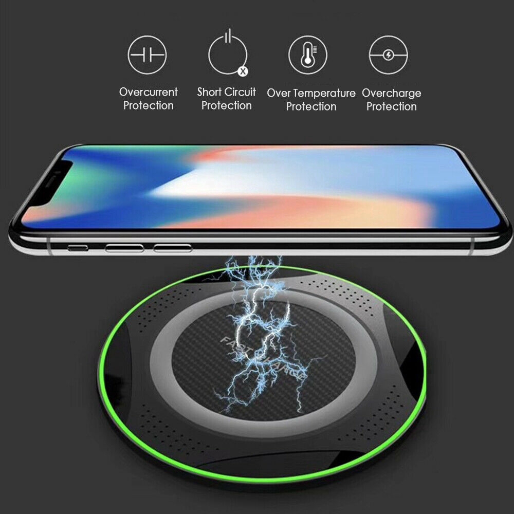 Đế sạc không dây nhanh 10W dành cho Compatible For iPhone X XR Samsung Phone cùng phụ kiện chất lượng cao