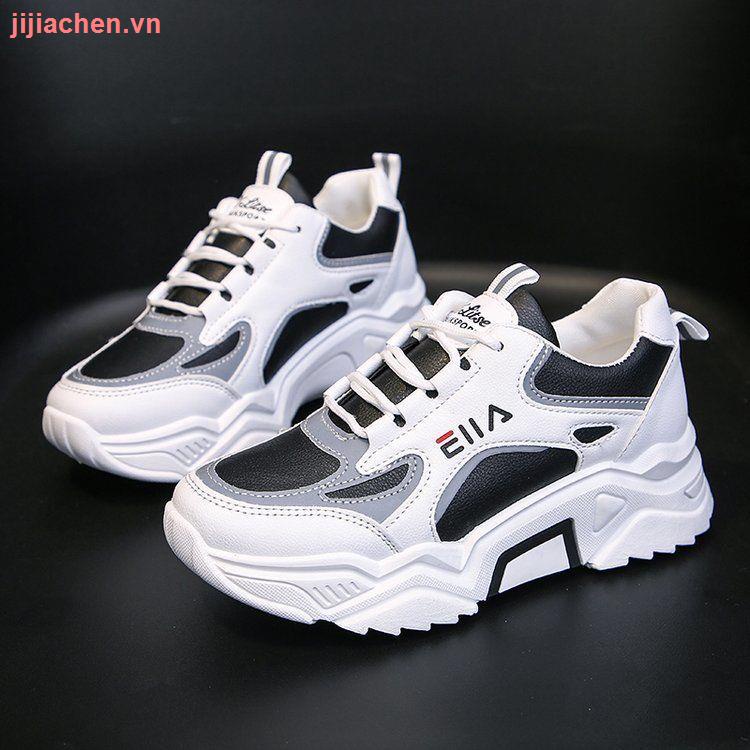 Giày thể thao cotton màu trắng có size lớn 43 41 42 thời trang thu đông cho nữ