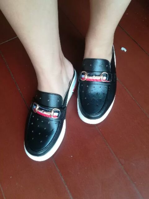 Giầy sục thể thao nữ đế 6cm đen trắng | BigBuy360 - bigbuy360.vn