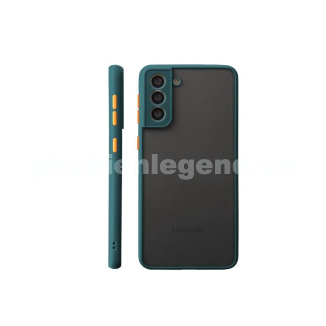 Ốp lưng trong nhám viền màu chống sốc cho Samsung Galaxy S21 Fe