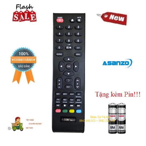 Remote Điều khiển TV Asanzo LCD/LED/Smart TV- Hàng mới chính hãng 100% Tặng kèm Pin!!!