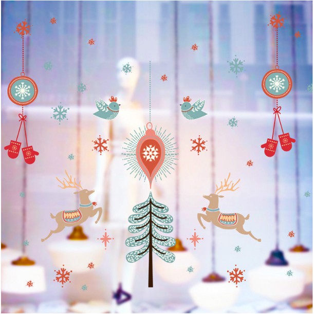 Decal trang trí tường Noel - Trang Trí giáng sinh phong cách Bắc Âu