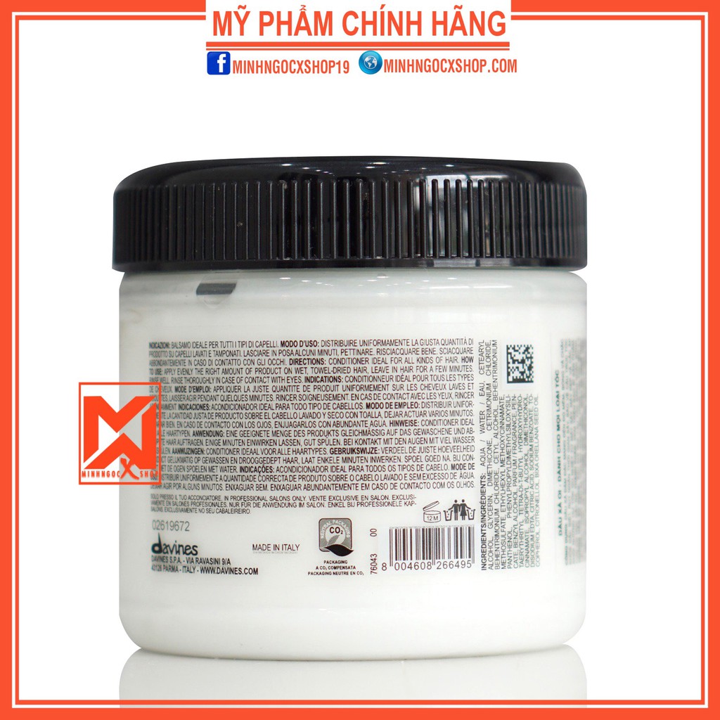 Dầu xả hoàn mỹ cho mọi loại tóc DAVINES OI 250ml chính hãng