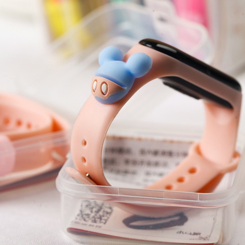 Vòng Đeo Tay Thể Thao Bằng silicone Chống Thấm Nước Có Đèn Led Hoạ Tiết Hoạt Hình Cho Bé