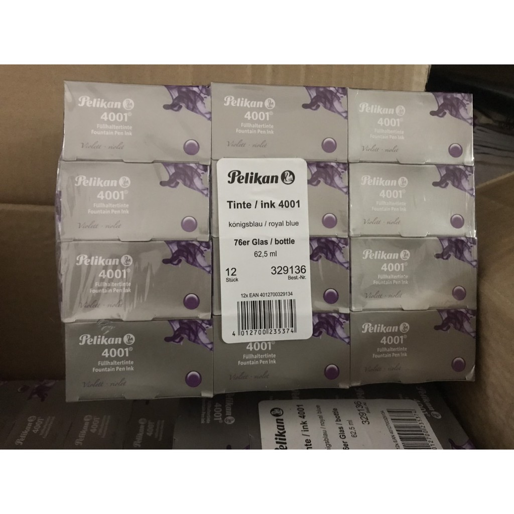 12 hộp Mực Pelikan 4001  - 62.5ml Màu tím