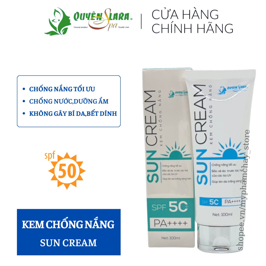 Kem Chống Nắng Sun Cream QUYÊN LARA SPF 50+ Phù Hợp Mọi Loại Da,Thẩm Thấu Nhanh,Không Bết Dính