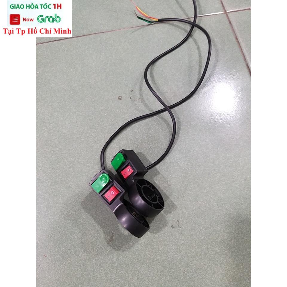 Cùm Công Tắc 2 Nút Bấm Gắn Ghi Đông