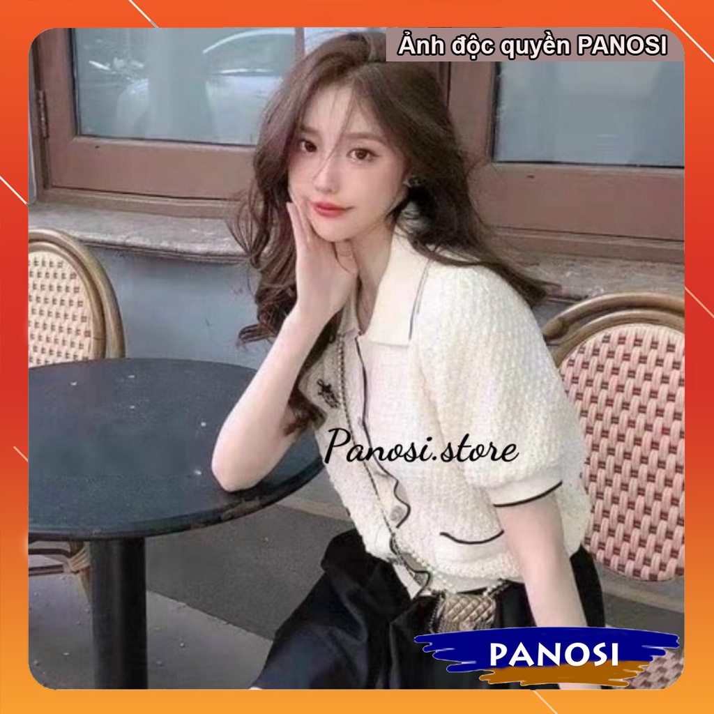 Áo CADIGAN nữ siêu xinh PANOSI- Áo croptop len QC - Áo Dệt Kim Chất Len Xốp Cổ Bẻ Phối Chân Váy, Quần Siêu Xinh -A461 | BigBuy360 - bigbuy360.vn