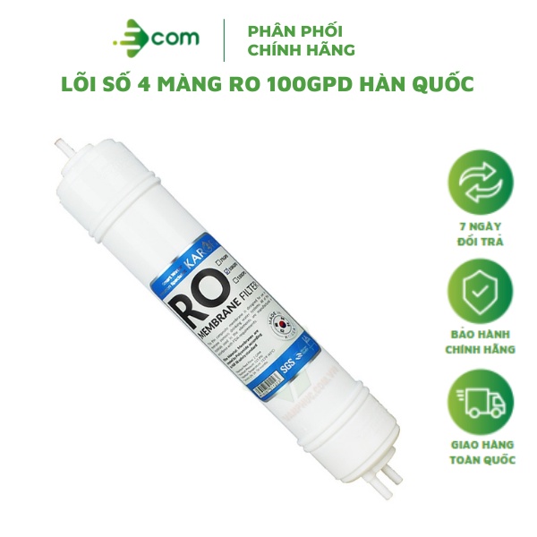Lõi số 4 Màng RO 100GPD Hàn Quốc Karofi (Công Suất 20 lít/h) - Hàng Chính Hãng