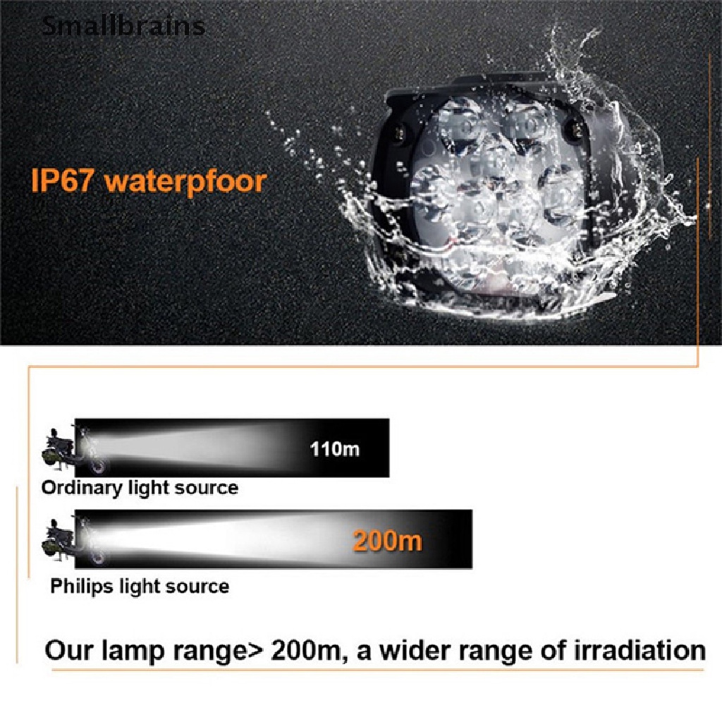 Đèn Pha Xe Máy 9 LED 6W DC12V Siêu Sáng