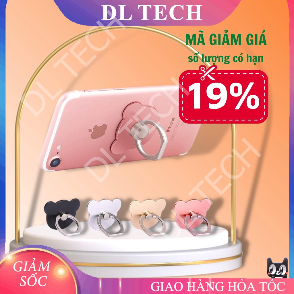 Giá đỡ điện thoại dạng nhẫn hình gấu DL TECH