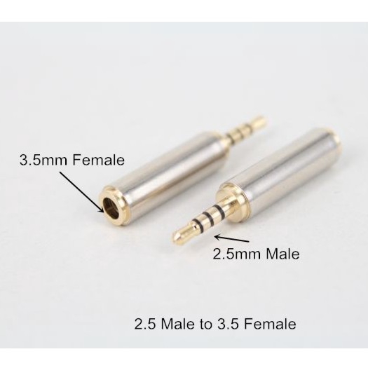 Giắc chuyển đổi từ 3.5mm đực sang 2.5mm cái tiện dụng