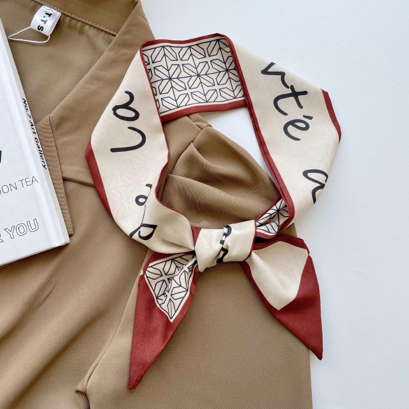 Khăn Lụa Satin Buộc Tóc Thắt Nơ Và Nơ Thời Trang Hàn Quốc Trang Trí Túi Xách