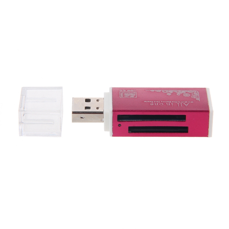 Đầu Đọc Thẻ Nhớ Usb 2.0 Bằng Nhôm Cho Sd / Sdhc Mmc Tf Ms M2