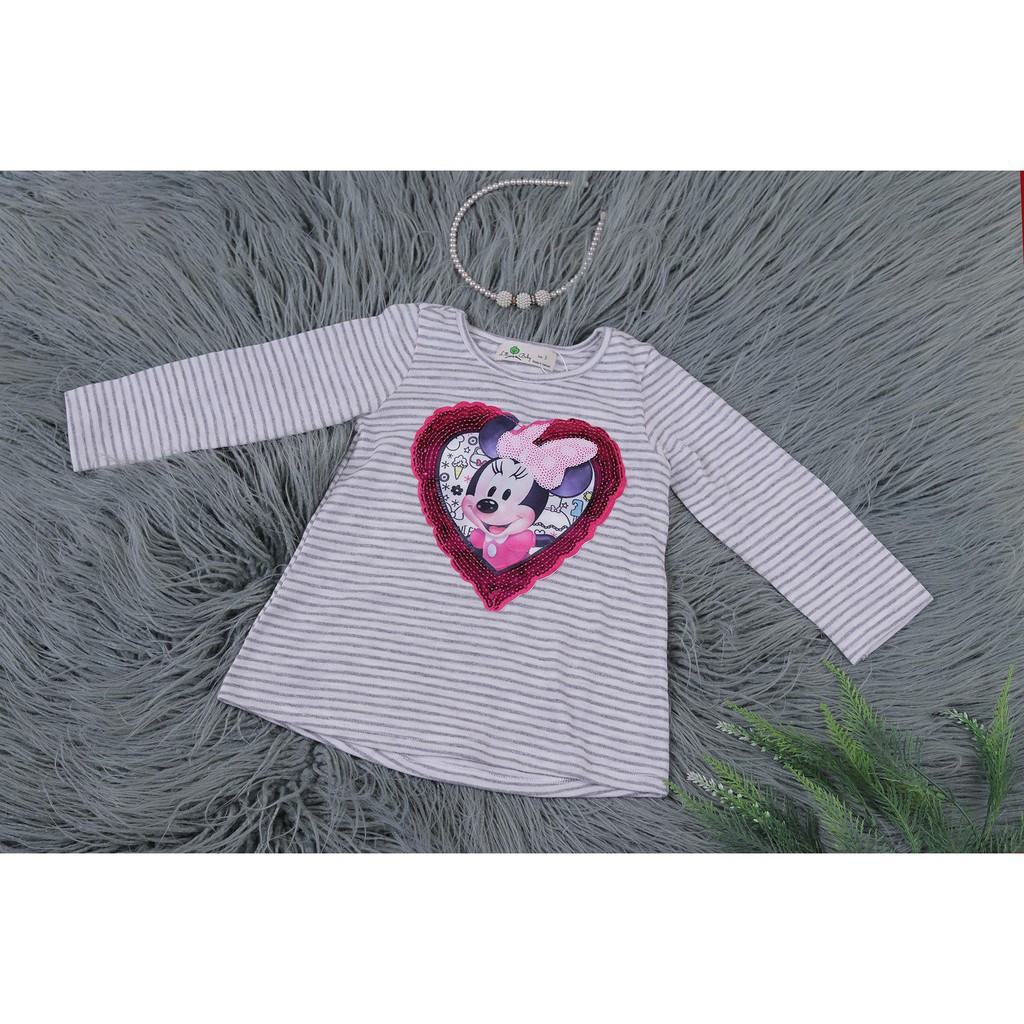 Áo len thu đông bé gái đính kim sa hình Elsa, Minnie size 8-12T, cho bé từ 24-35kg, chất len dày dặn, ấm áp