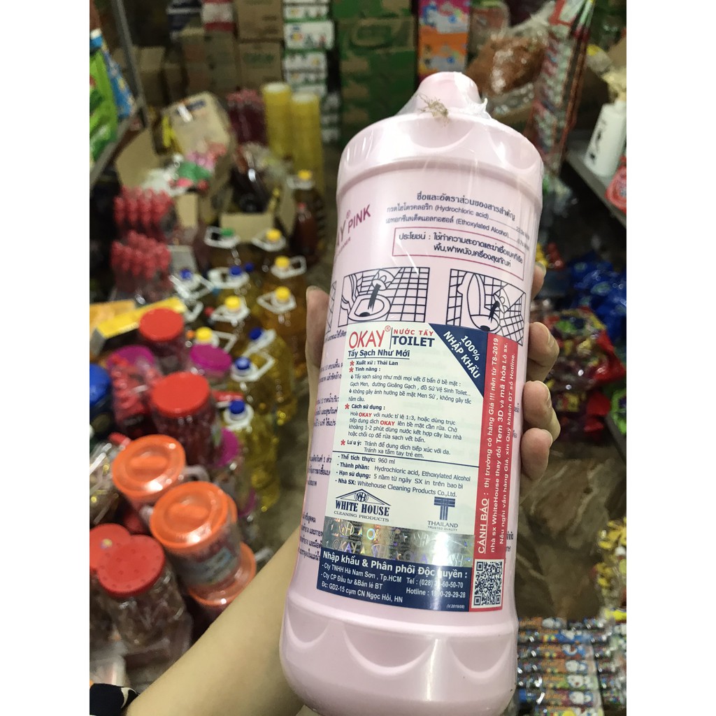 Chai nước tẩy OKAY PINK Thái Lan