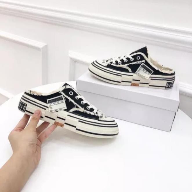 Sục Xvessel, giày Sneaker sục đạp gót nam nữ hot 2021 [full box bill]