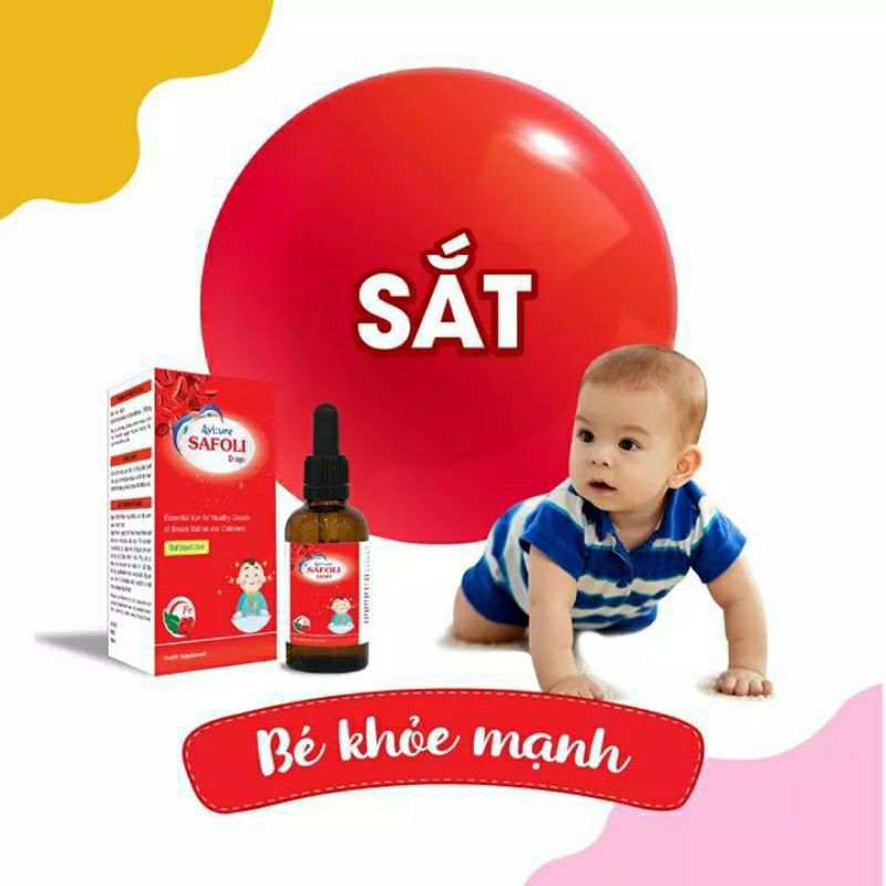 Sắt hữu cơ AVISURE SAFOLI DROPS nhỏ giọt cho bé