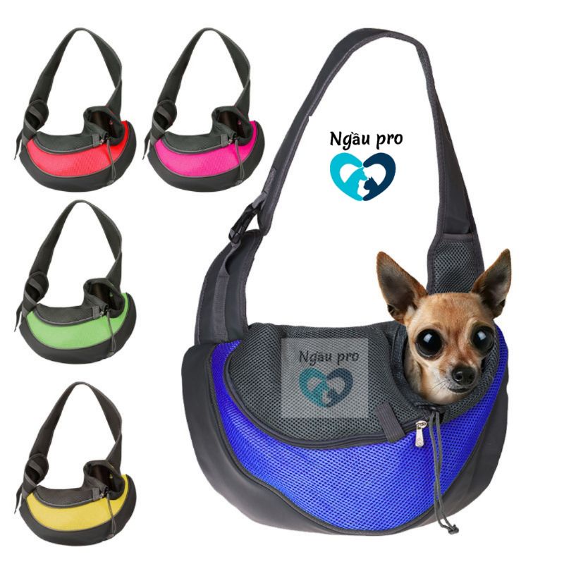 Túi vận chuyển cho chó mèo phong cách Ulzang, Túi đựng chó mèo kiểu đeo chéo vai cho thú cưng đi dạo NGAUPET