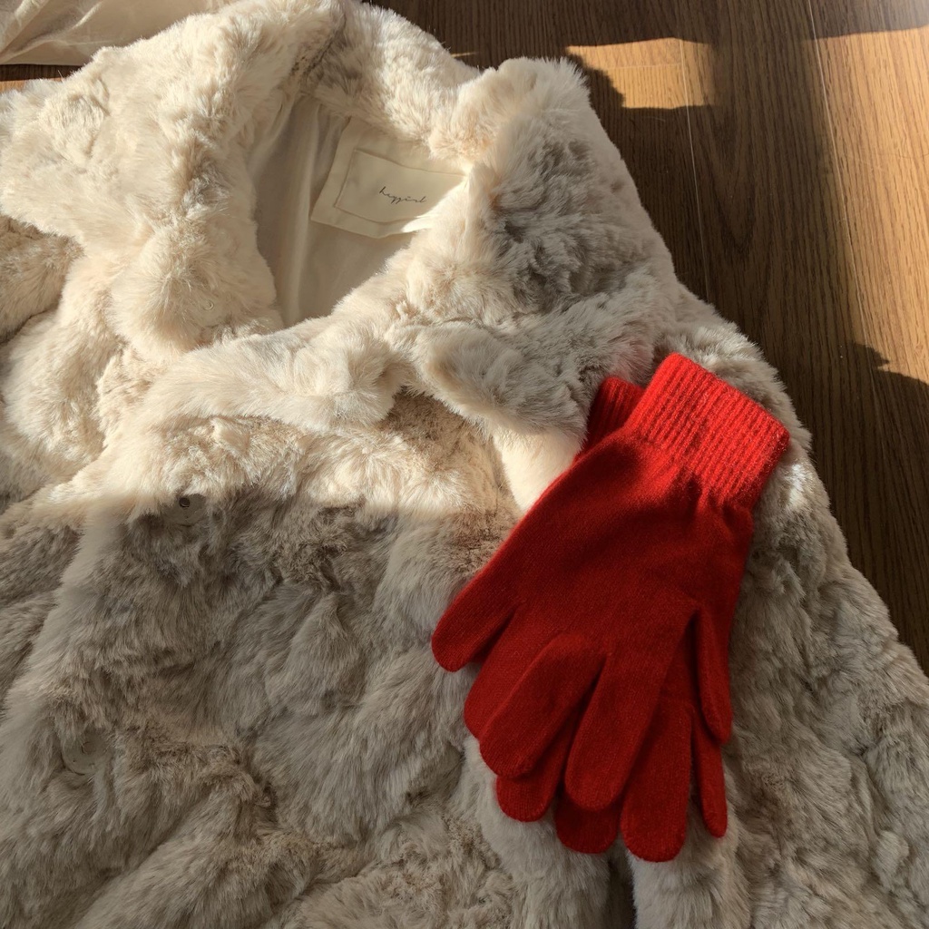 [Giao Ngay] Áo Khoác Lông Thỏ Giả Ngắn Màu Đen Phong Cách Anh Em Trai Thời Trang Thu Đông Hàn Quốc Cho Nữ