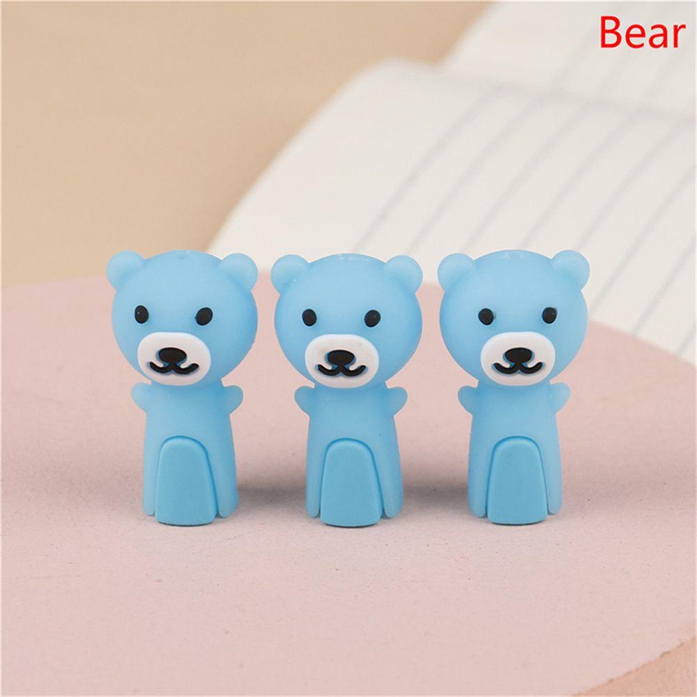 AUGUSTINA Vỏ Bọc Bút Bằng Silicon Hình Bò Sữa / Gấu Trúc Hoạt Hình Dễ Thương