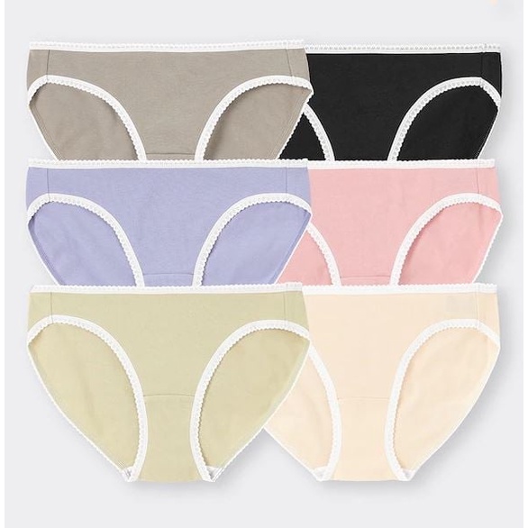 [FREESHIP] (Nhiều mẫu) Quần lót Cotton nữ GU set/6cái- Hàng nội địa Nhật