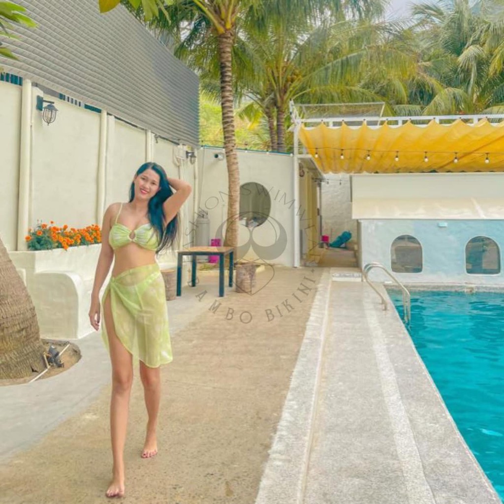 BIKINI HAI DÂY KHOEN NGỰC KÈM KHĂN,Bikini sexy bambo | BigBuy360 - bigbuy360.vn