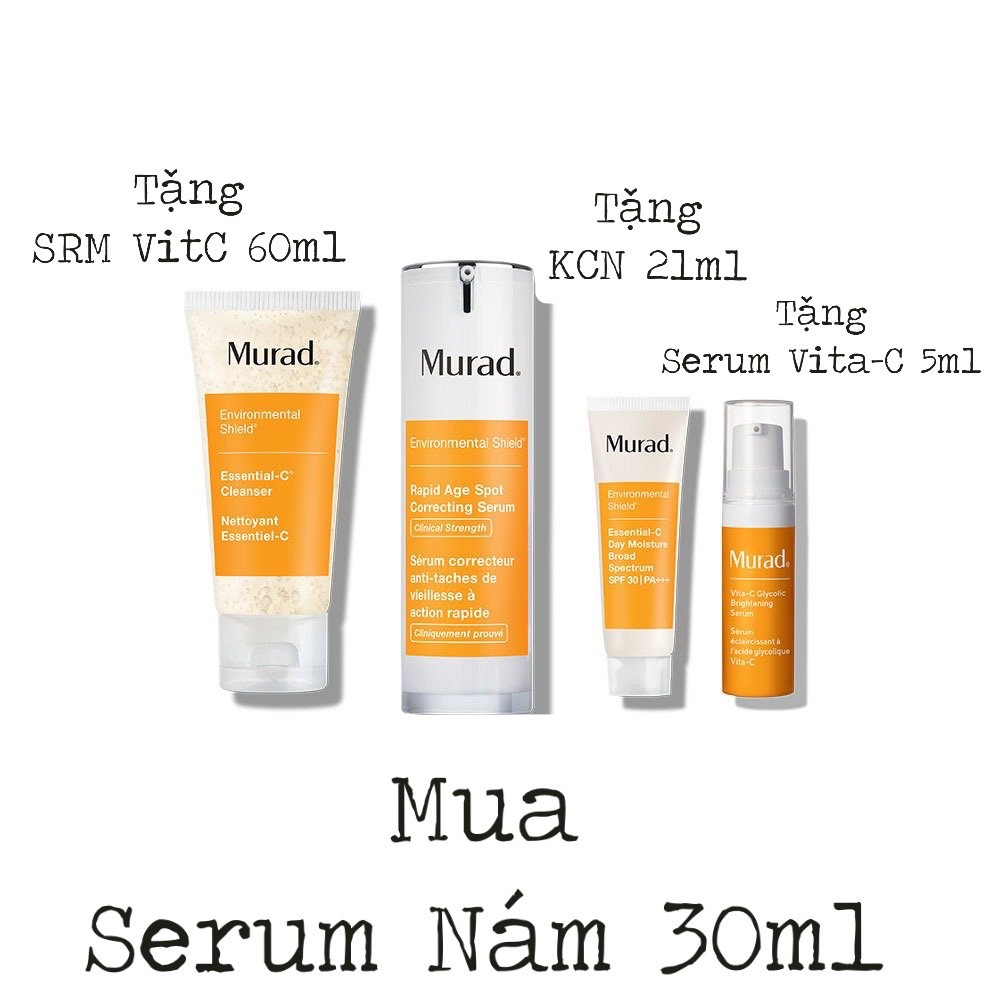 [MUA 1 TẶNG 3] Serum Giảm Nám 7 Ngày Rapid Age Spot Correcting Serum Murad - LOVE AT FIRST BRIGHT