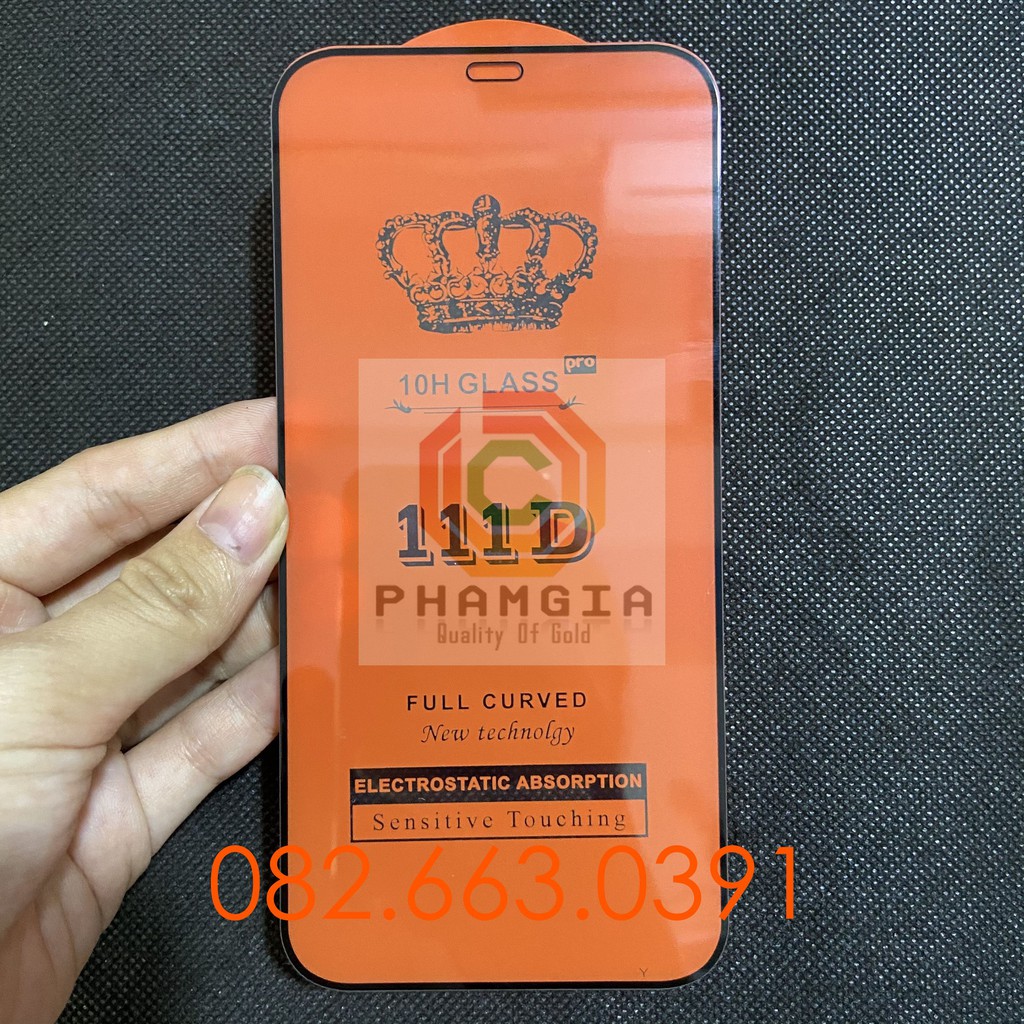 Kính cường lực Iphone 12 / 12 mini / 12 pro / 12 pro max full màn hình, không chấm liti