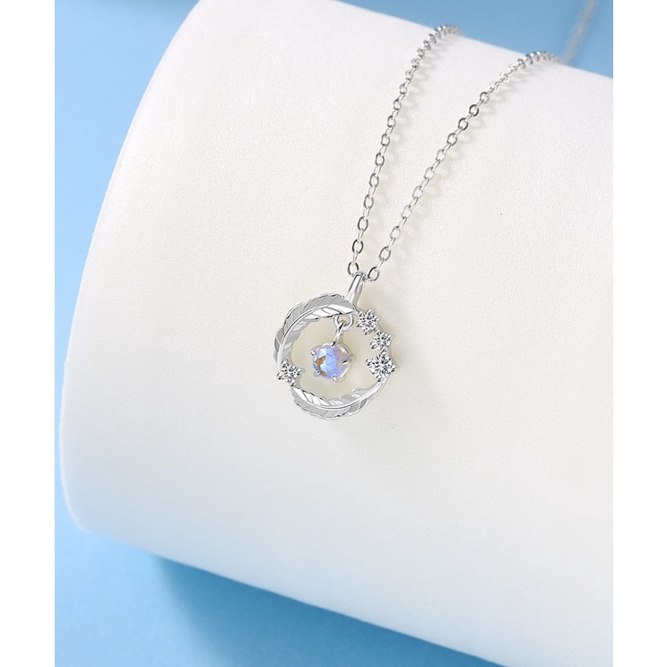 Vòng Cổ Nữ Ánh Sáng Sang Trọng Thiết Kế Thích Hợp Mặt Dây Chuyền Topaz