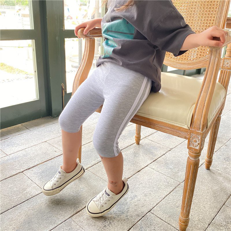 Quần legging lửng cho bé gái, legging đùi ngố thun cotton kẻ sọc mùa hè siêu mềm mại SEKA 2102.11.CS73