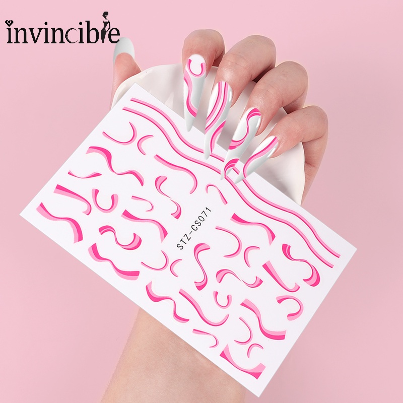 1 Cuộn Miếng Dán Trang Trí Móng Tay 3D Màu Cầu Vồng Độc Đáo