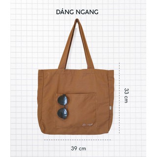 Túi vải canvas Basic Tote Bag - Cúc Craft - Trắng