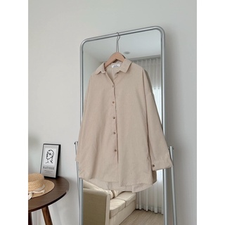 Áo sơ mi oversize chất nhung tăm