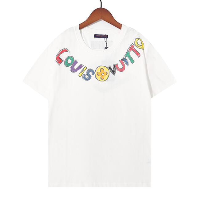 Lv Áo Thun cotton Ngắn Tay In Họa Tiết Thời Trang Cho Nam Nữ