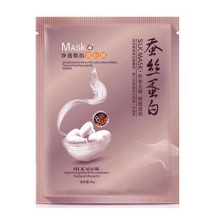 Mặt nạ giấy dưỡng da mụn cấp ẩm thải độc tơ tằm ONE SPRING SILK MASK của BIOAQUA | Thế Giới Skin Care