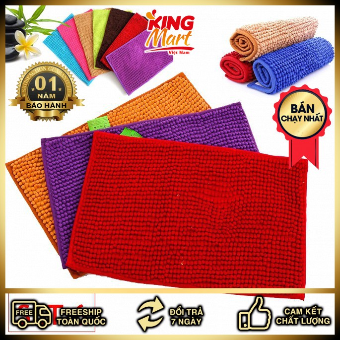 Set 6 thảm chùi chân siêu thấm size 30x50 nhiều màu(Kingmart68)