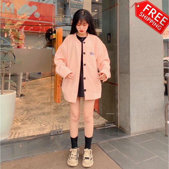 áo khoác nam nữ unisex form rộng Hàn Quốc, áo hoodie nam nữ form rộng có dây kéo Kido