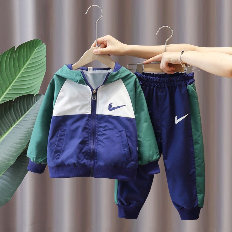 Set quần + áo gió thu đông cho bé