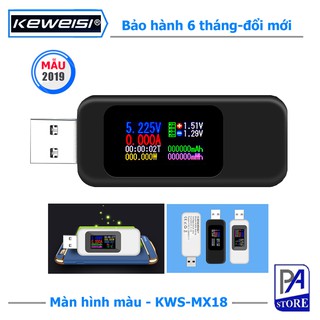Thiết Bị Đo Dòng Điện, Điện Áp, Dung Lượng Pin, Test Thiết Bị-KEWEISI KWS-MX18-Màn Hình Màu Phiên Bản 2019