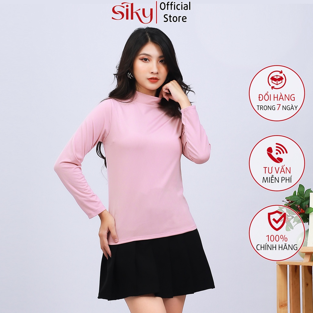 Áo giữ nhiệt SIKY cổ 3 phân chất nỉ bông mặc lót AGN01