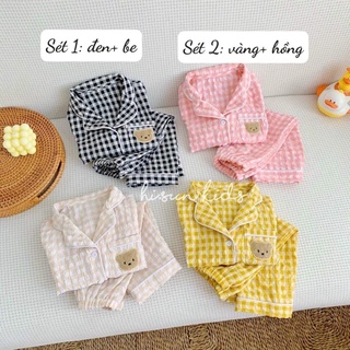 Set 2 bộ pijama vải nhăn cho bé yêu