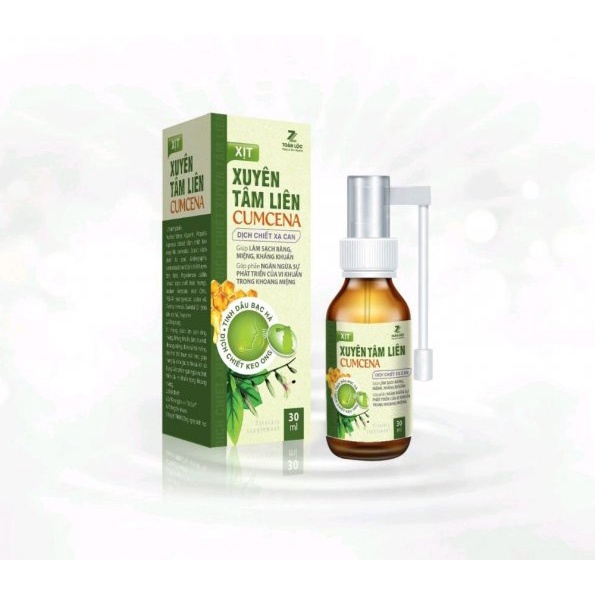 Xịt họng XUYÊN TÂM LIÊN CUMCENA - GIÚP KHÁNG KHUẨN HẦU HỌNG